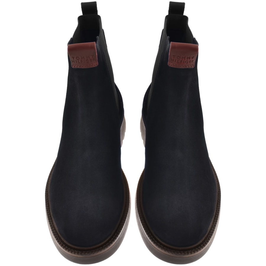 Image number 3 for Tommy Hilfiger Suede Chelsea Boots Navy