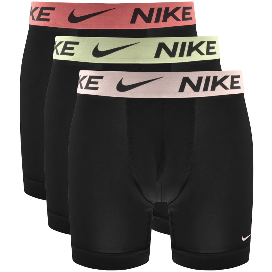 Image number 1 for Nike Essential Micro 3 Pack Boxer Briefs Black