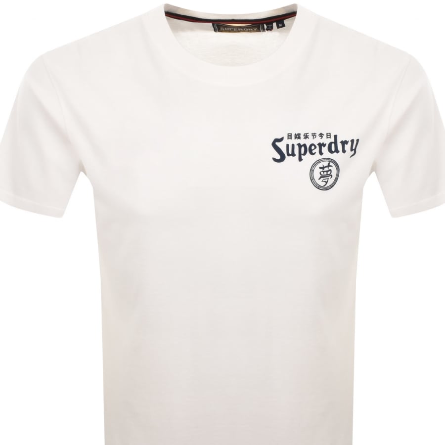 Image number 3 for Superdry Tokyo Narrative T Shirt Bone White