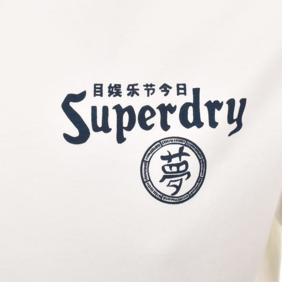 Image number 4 for Superdry Tokyo Narrative T Shirt Bone White