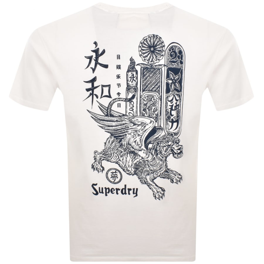 Image number 5 for Superdry Tokyo Narrative T Shirt Bone White