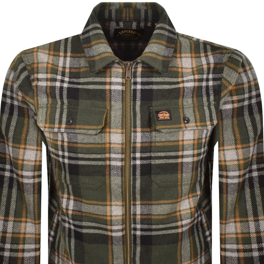Image number 2 for Superdry Vintage Wool Miller Overshirt Green