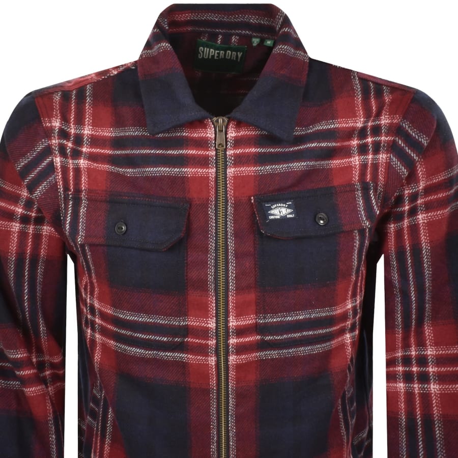 Image number 2 for Superdry Vintage Wool Miller Overshirt Navy