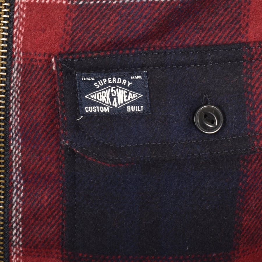 Image number 3 for Superdry Vintage Wool Miller Overshirt Navy
