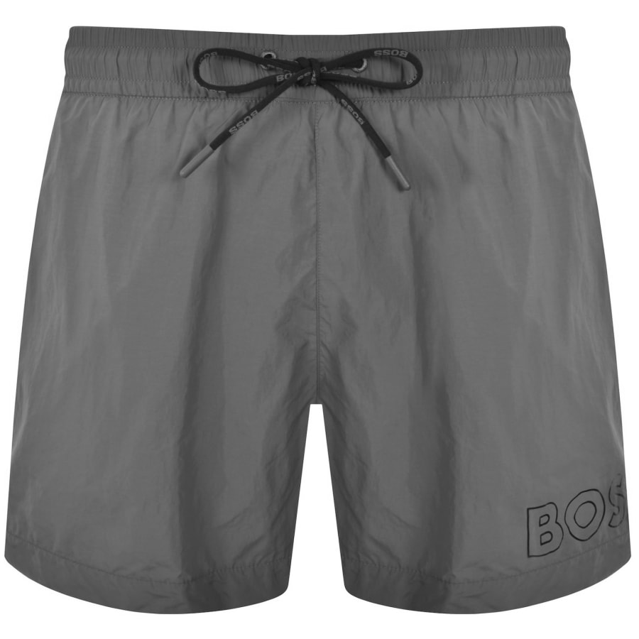 Image number 1 for BOSS Mooneye Swim Shorts Dark Grey