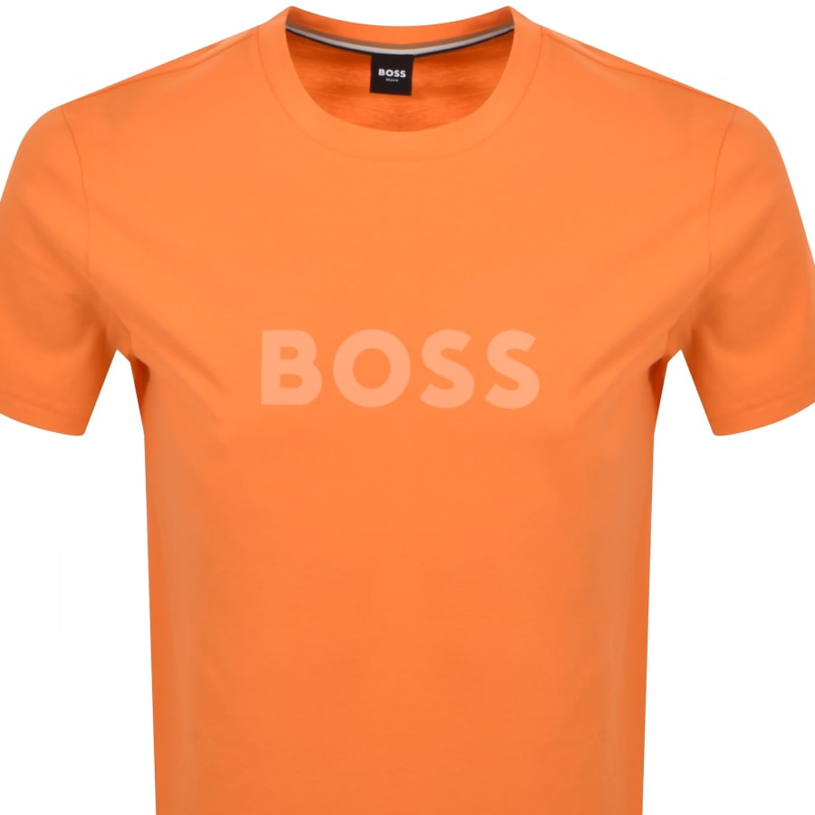 Image number 2 for BOSS Beachwear Logo T Shirt Orange