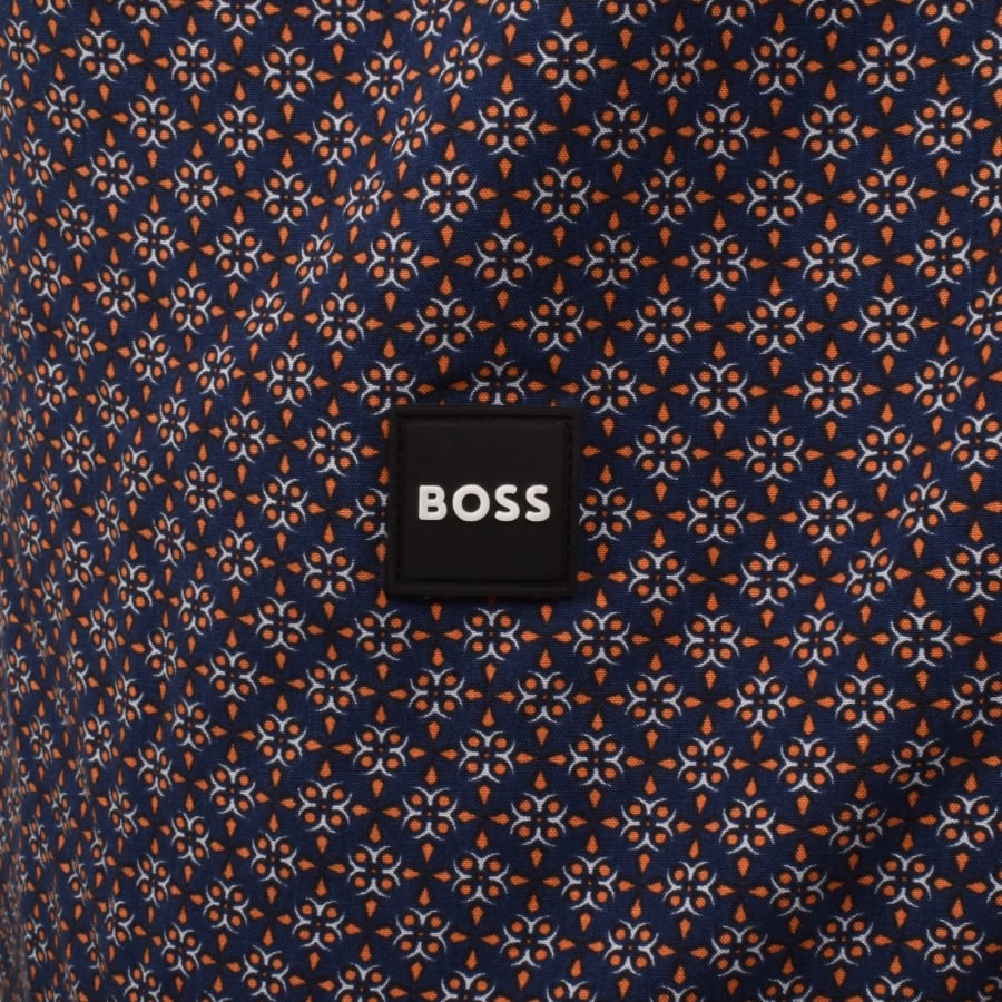 Image number 3 for BOSS Short Sleeve Beach Shirt Navy