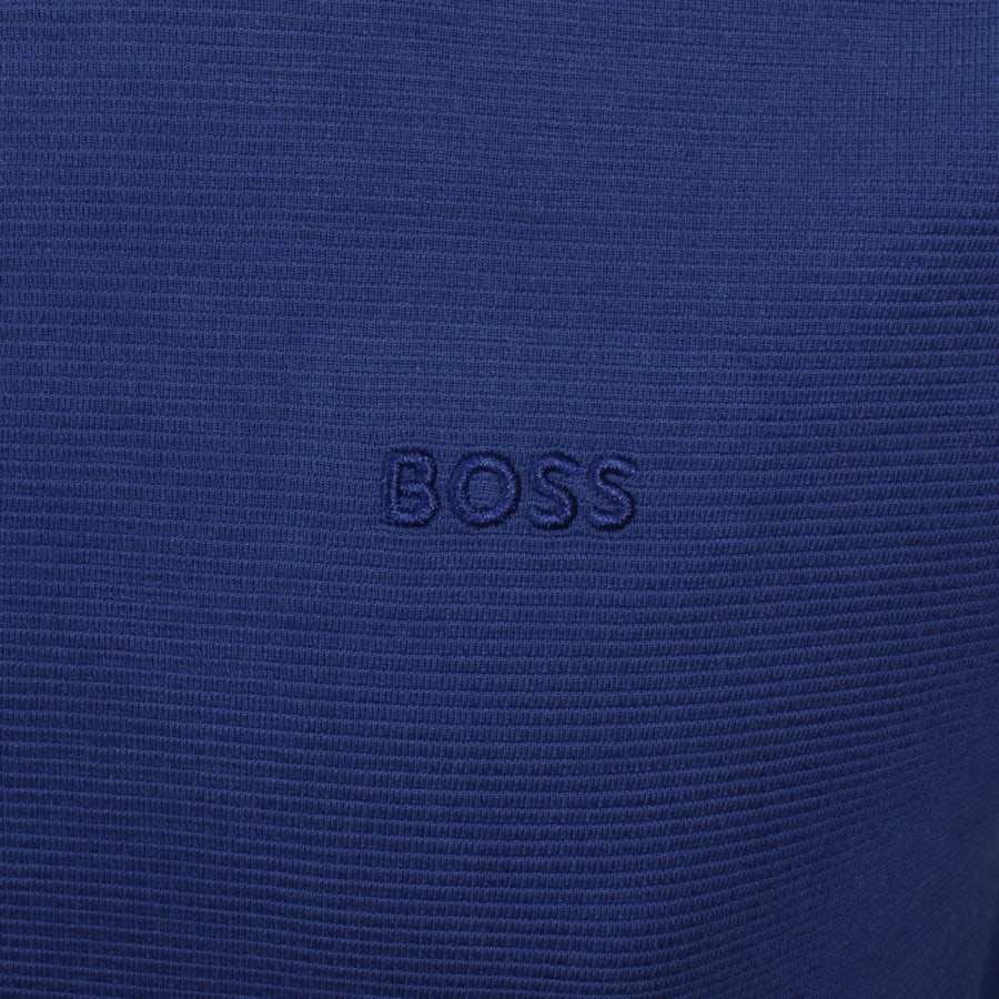 Image number 3 for BOSS Short Sleeve Rib T Shirt Medium Blue