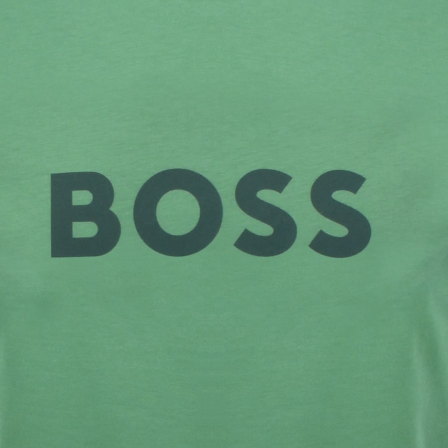Image number 3 for BOSS Beachwear Logo T Shirt Open Green