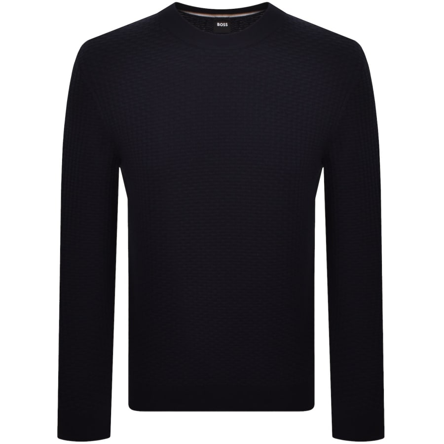 Image number 1 for BOSS Imberto Knit Jumper Dark Blue