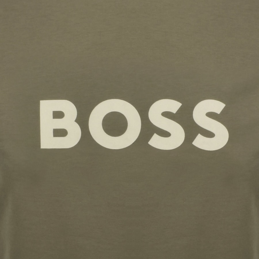 Image number 3 for BOSS Beachwear Logo T Shirt Open Brown