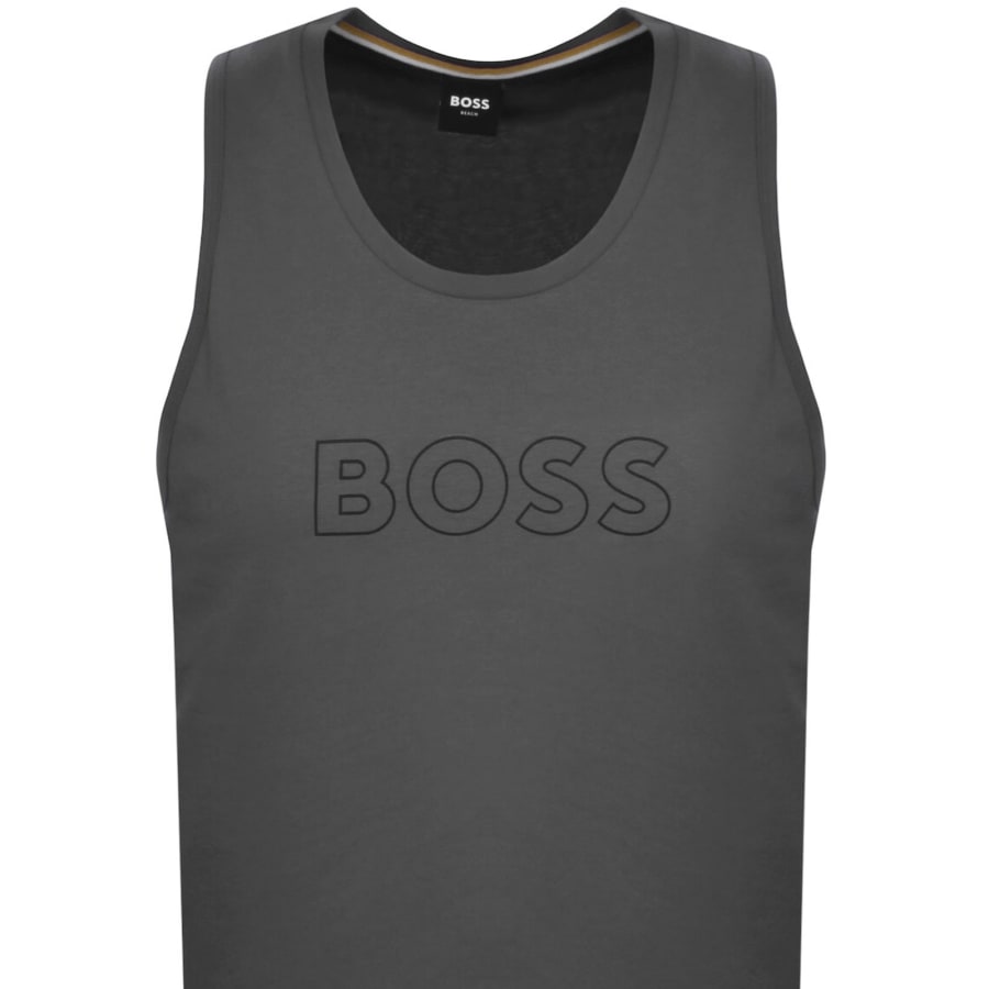 Image number 2 for BOSS Beach Vest Dark Grey