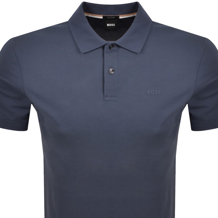 Image number 2 for BOSS Parlay 147 Mercerised Polo Blue