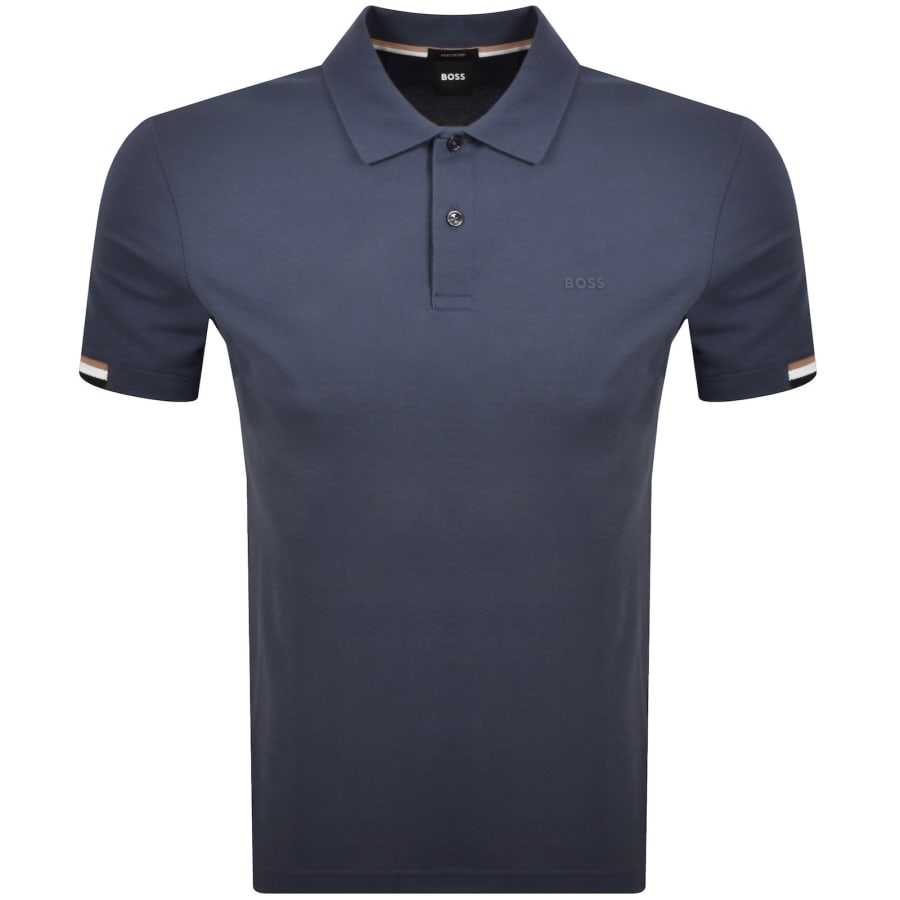 Image number 1 for BOSS Parlay 147 Mercerised Polo Blue