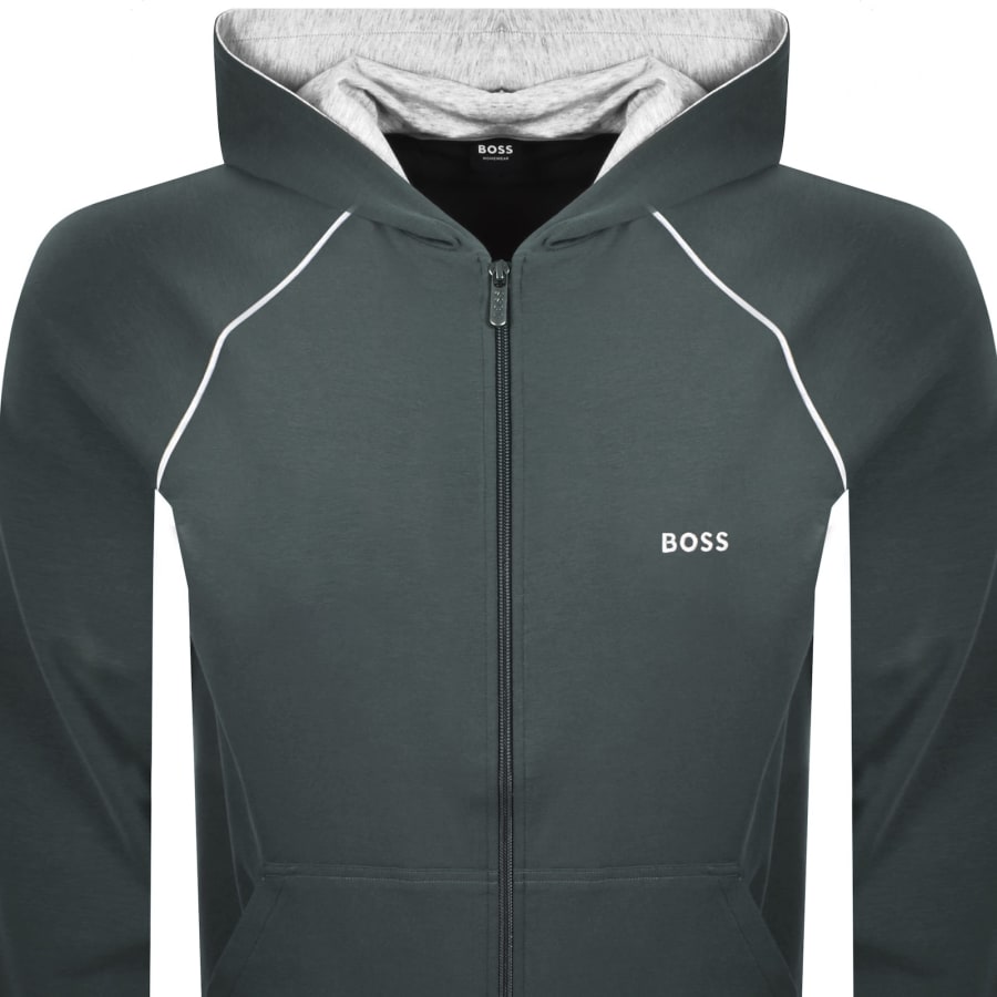 Image number 2 for BOSS Mix And Match Full Zip Hoodie Grey
