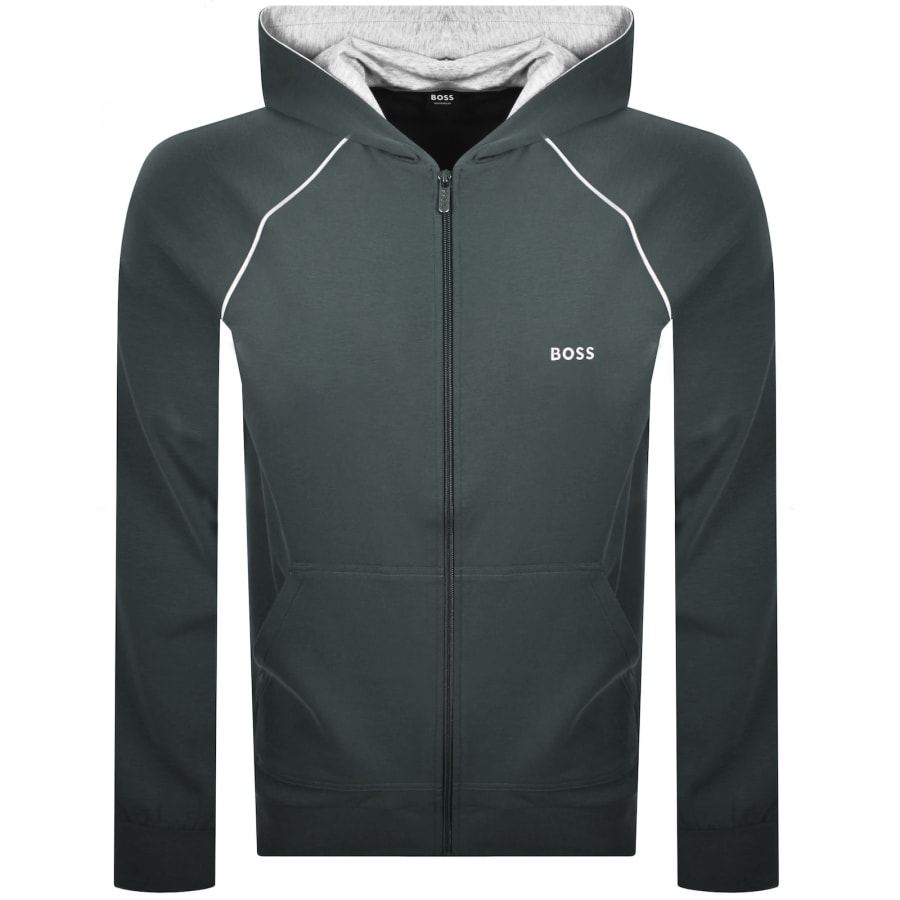 Image number 1 for BOSS Mix And Match Full Zip Hoodie Grey