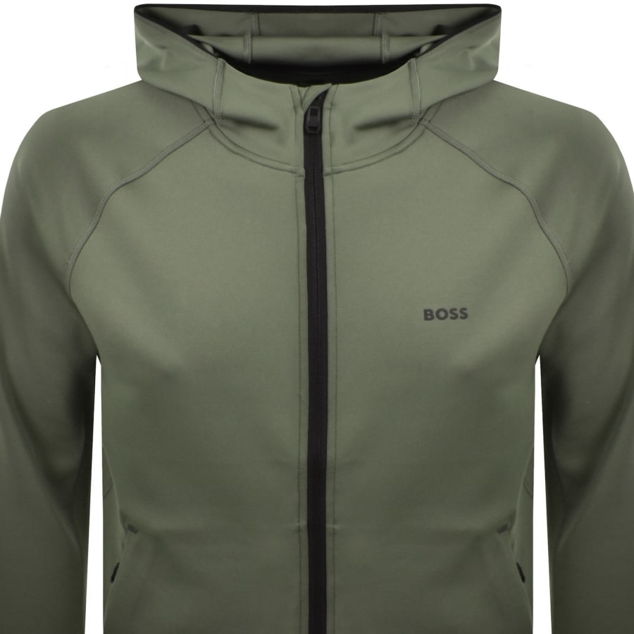 Image number 2 for BOSS Sicon Active Full Zip Hoodie Green