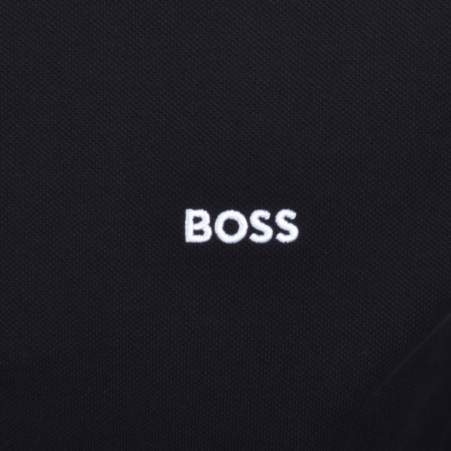 Image number 3 for BOSS Plisy Long Sleeve Polo Dark Blue