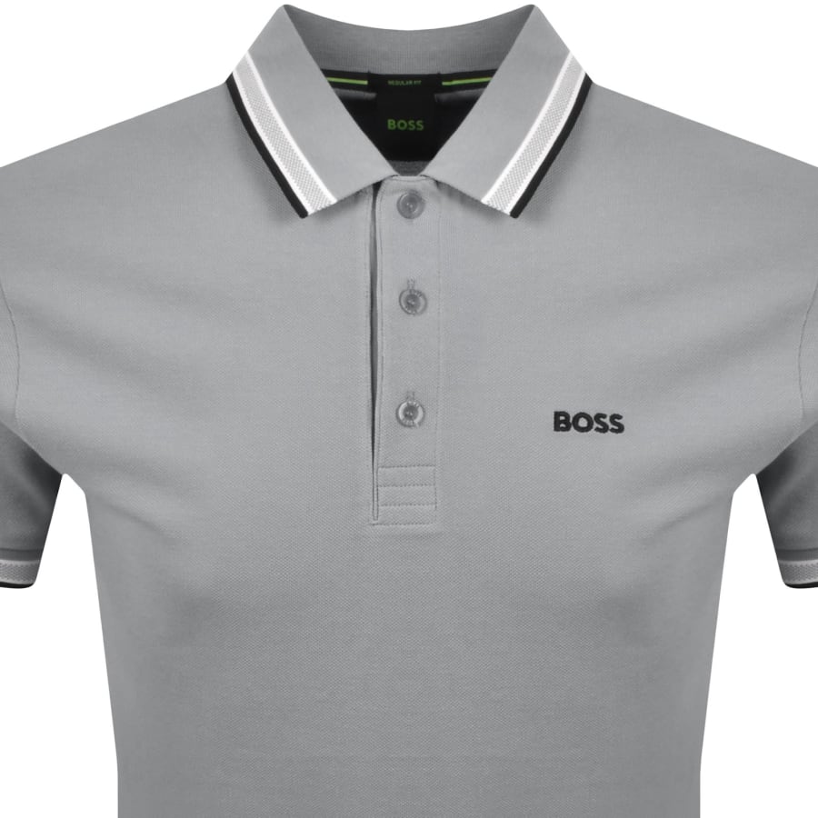 Image number 2 for BOSS Paddy Polo T Shirt Open Grey