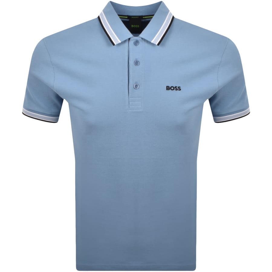 Image number 1 for BOSS Paddy Polo T Shirt Open Blue