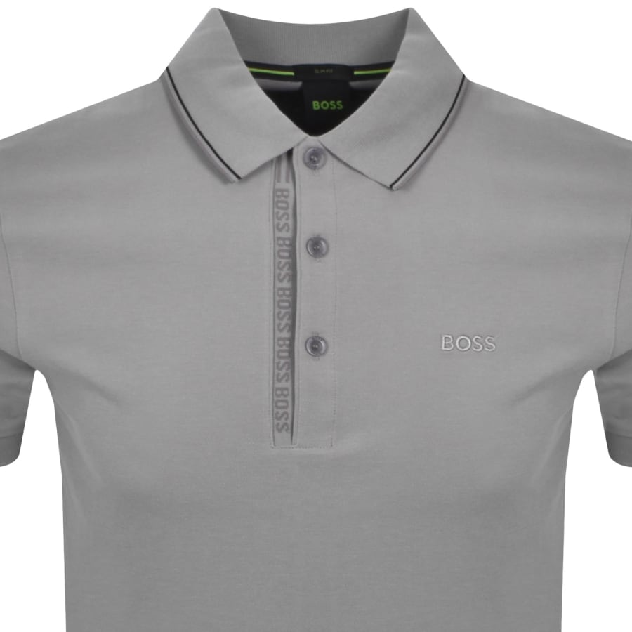 Image number 2 for BOSS Paule 4 Polo T Shirt Open Grey