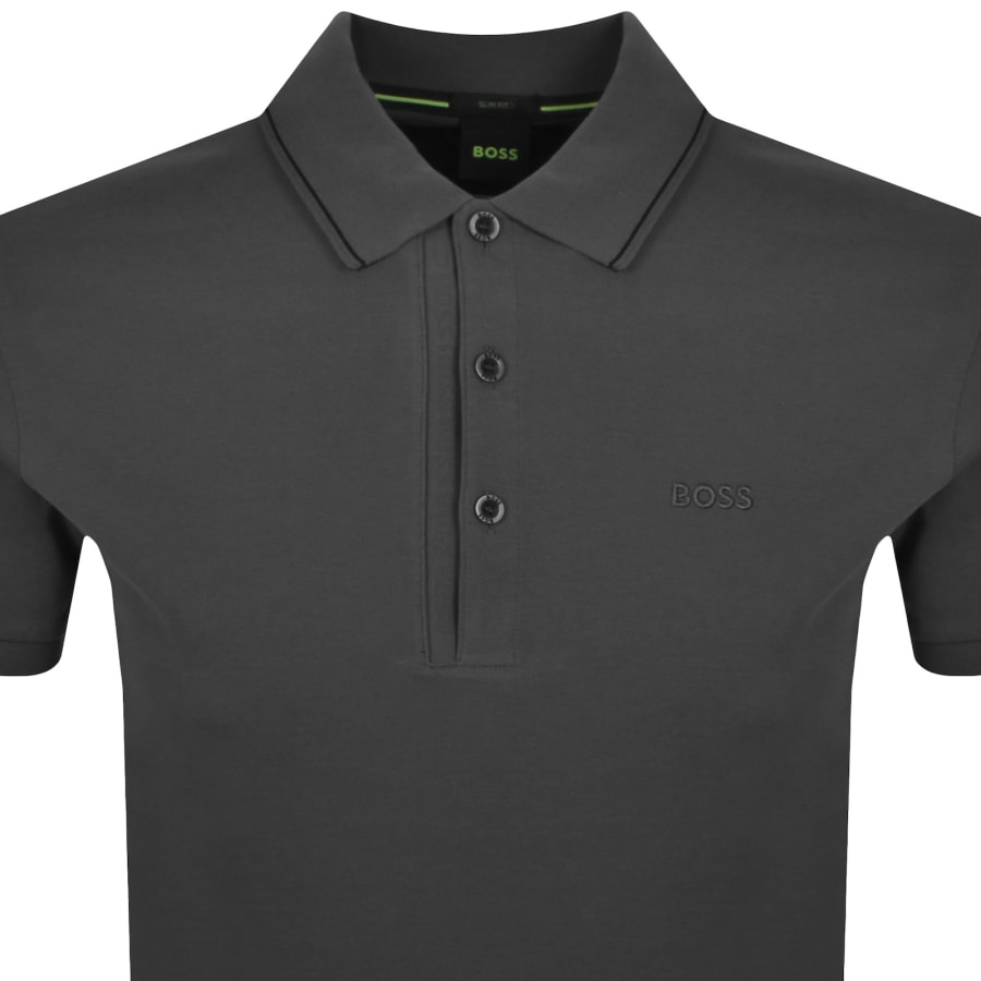 Image number 2 for BOSS Paule 4 Polo T Shirt Open Grey