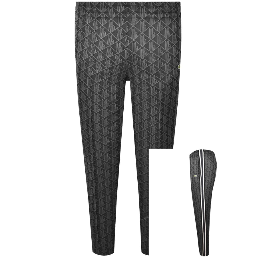 Image number 1 for Lacoste Monogram Joggers Black