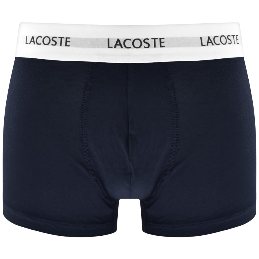 Image number 2 for Lacoste Underwear 3 Pack Boxer Trunks Navy
