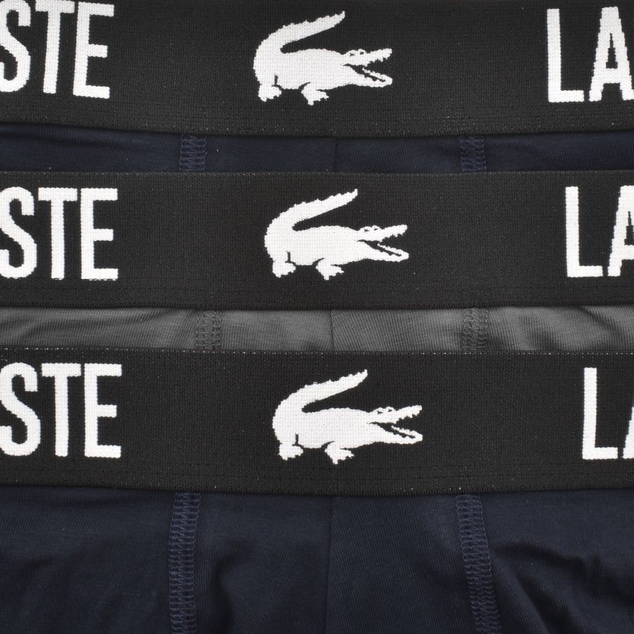 Image number 5 for Lacoste Underwear 3 Pack Boxer Trunks Navy