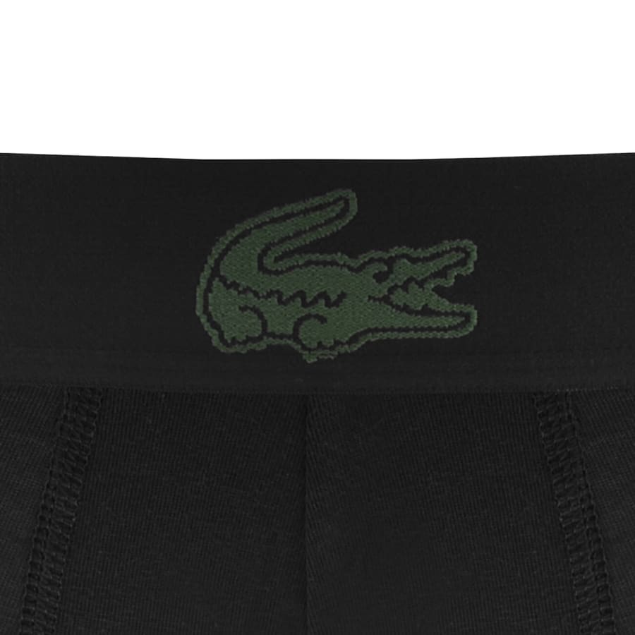 Image number 3 for Lacoste Underwear 3 Pack Boxer Trunks Black