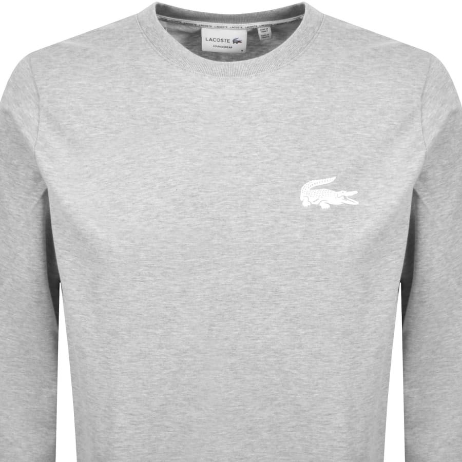 Image number 2 for Lacoste Loungewear Sweatshirt Grey