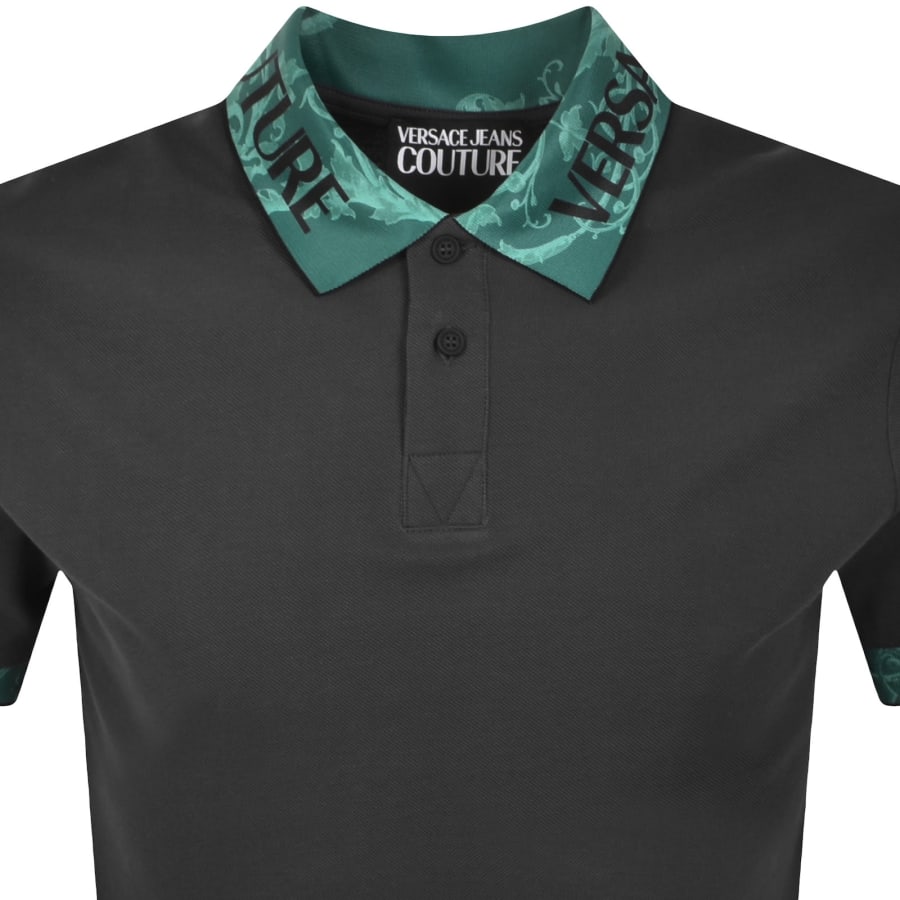 Image number 2 for Versace Jeans Couture Cabinet Polo T Shirt Grey