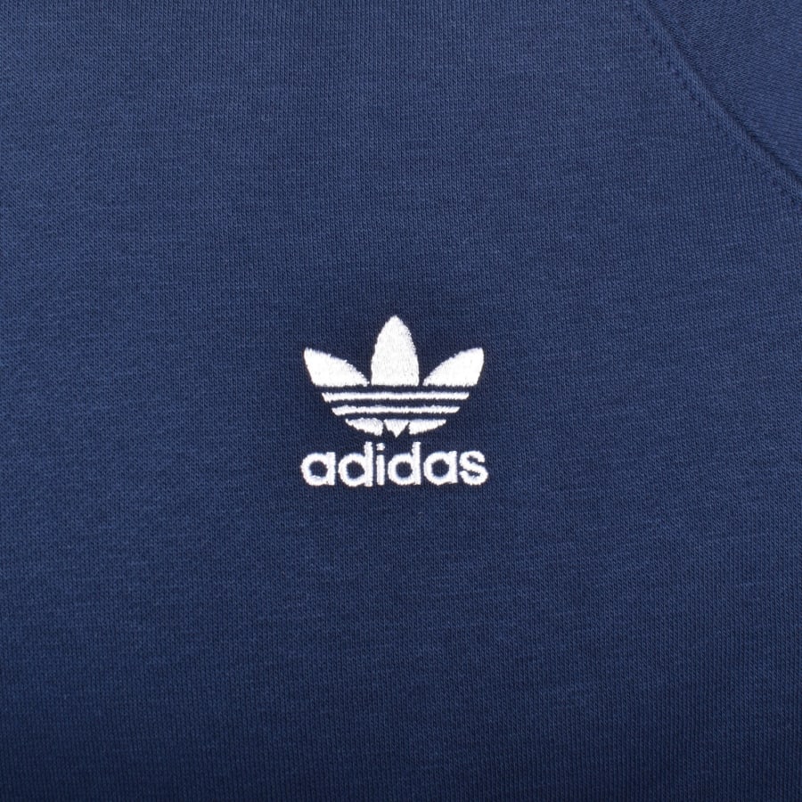 Image number 3 for adidas Originals Three Stripe Sweatshirt Navy
