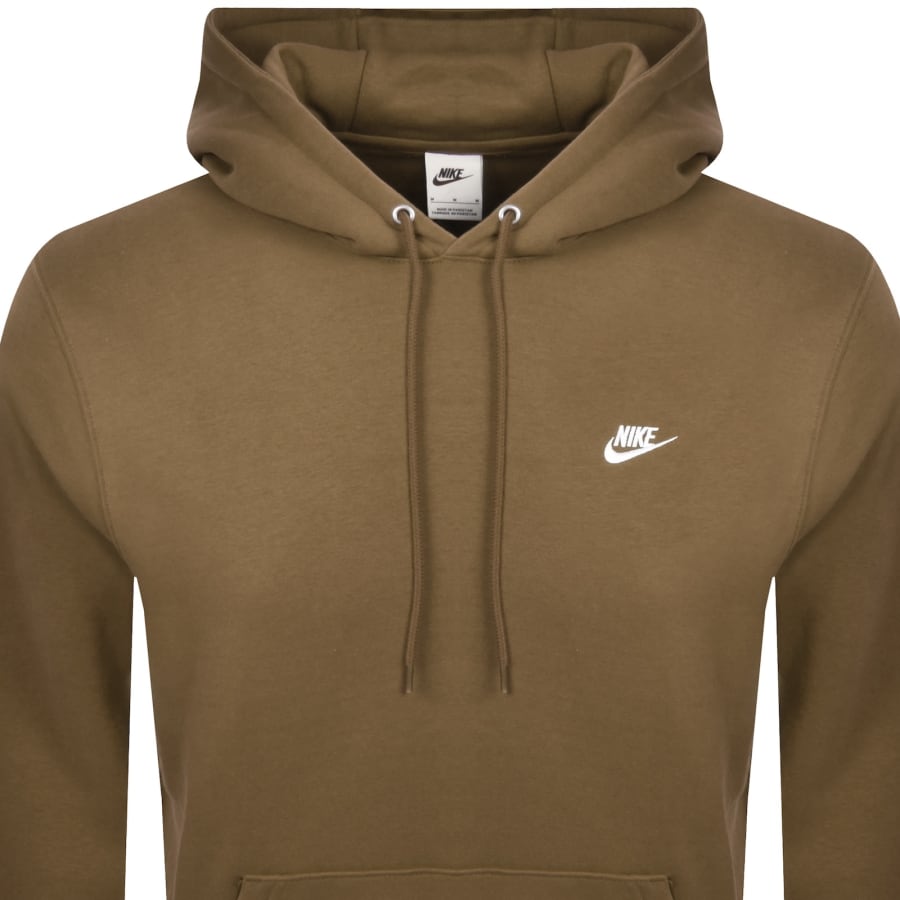 Image number 2 for Nike Club Hoodie Brown