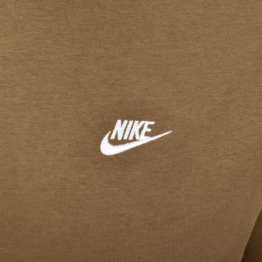 Image number 3 for Nike Club Hoodie Brown