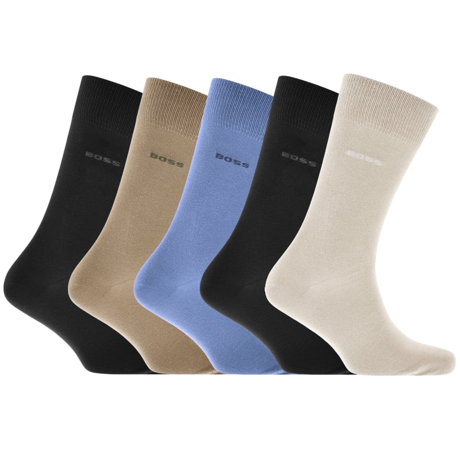 Image number 1 for BOSS 5 Pack Logo Crew Socks