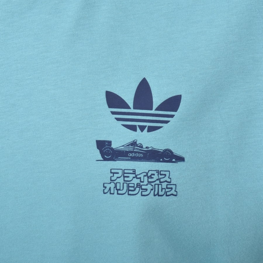 Image number 4 for adidas Originals JP Racing T Shirt Blue