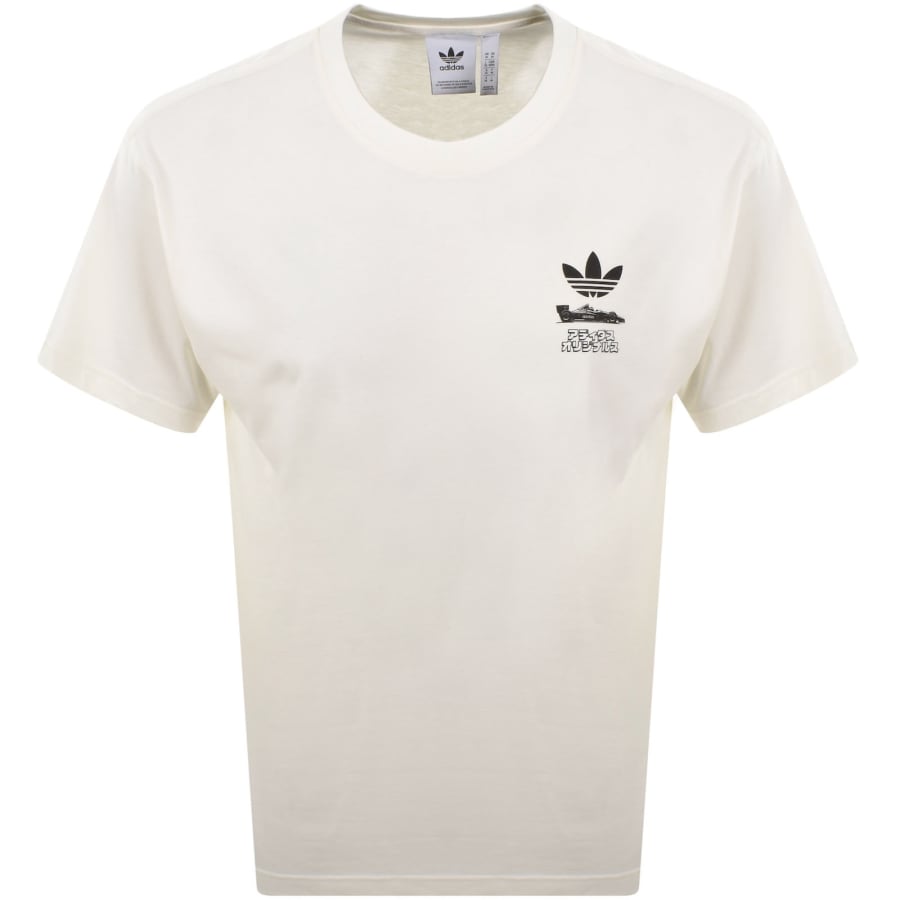 Image number 2 for adidas Originals JP Racing T Shirt Off White