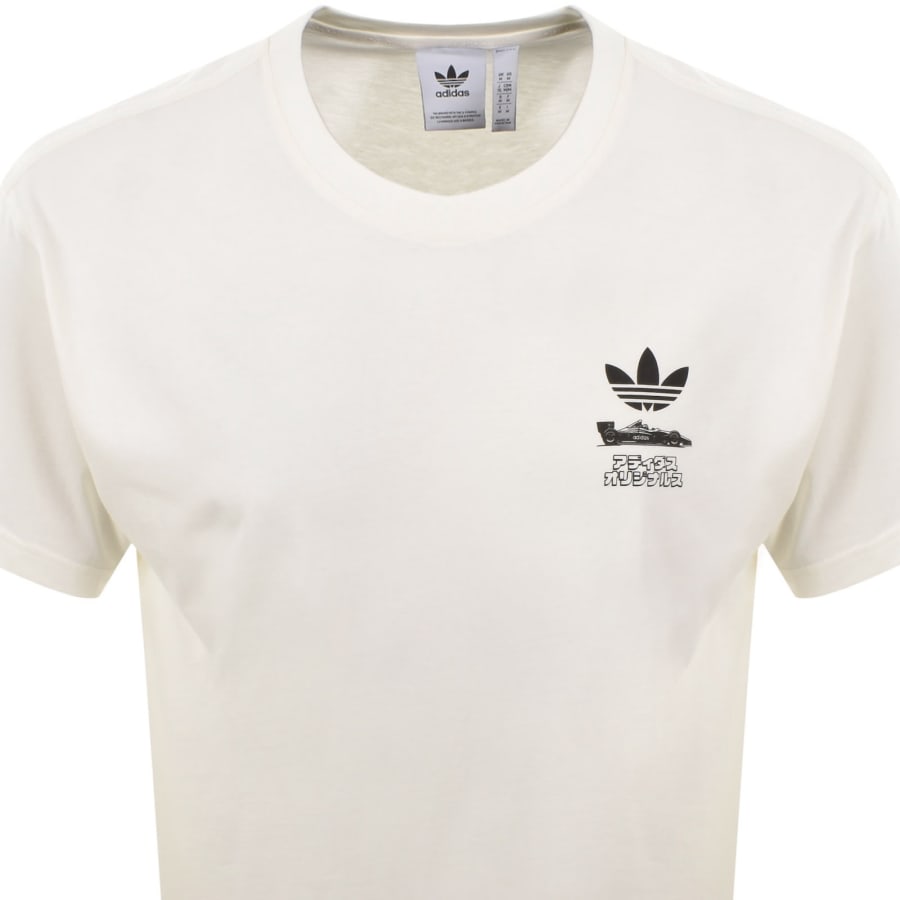 Image number 3 for adidas Originals JP Racing T Shirt Off White