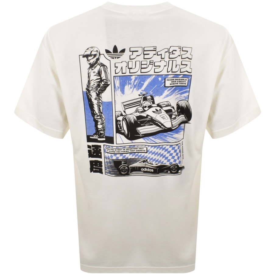 Image number 5 for adidas Originals JP Racing T Shirt Off White