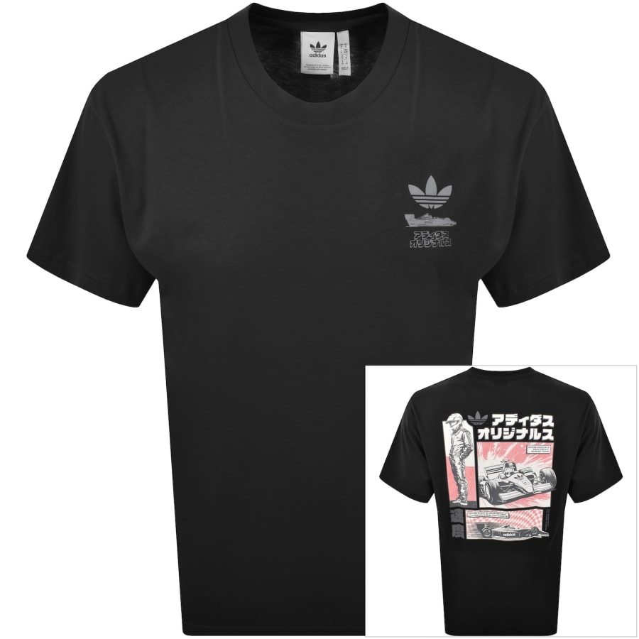 Image number 1 for adidas Originals JP Racing T Shirt Black