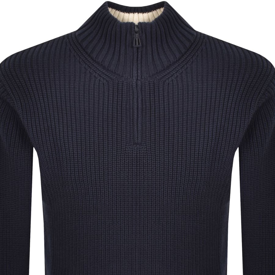 Image number 3 for Henri Lloyd Golant QZ Knit Jumper Navy