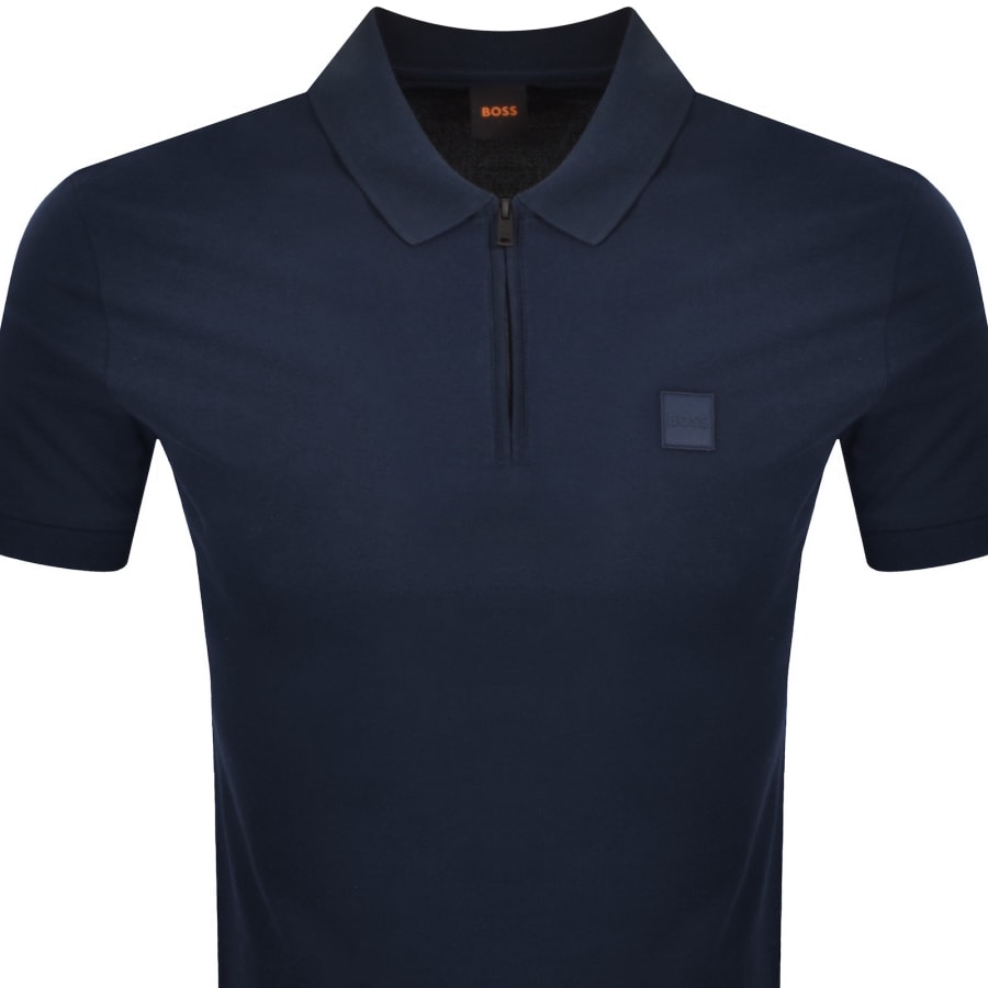 Image number 2 for BOSS Passerzip Polo T Shirt Blue