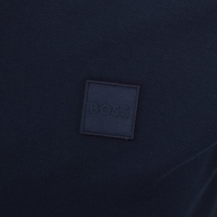 Image number 3 for BOSS Passerzip Polo T Shirt Blue