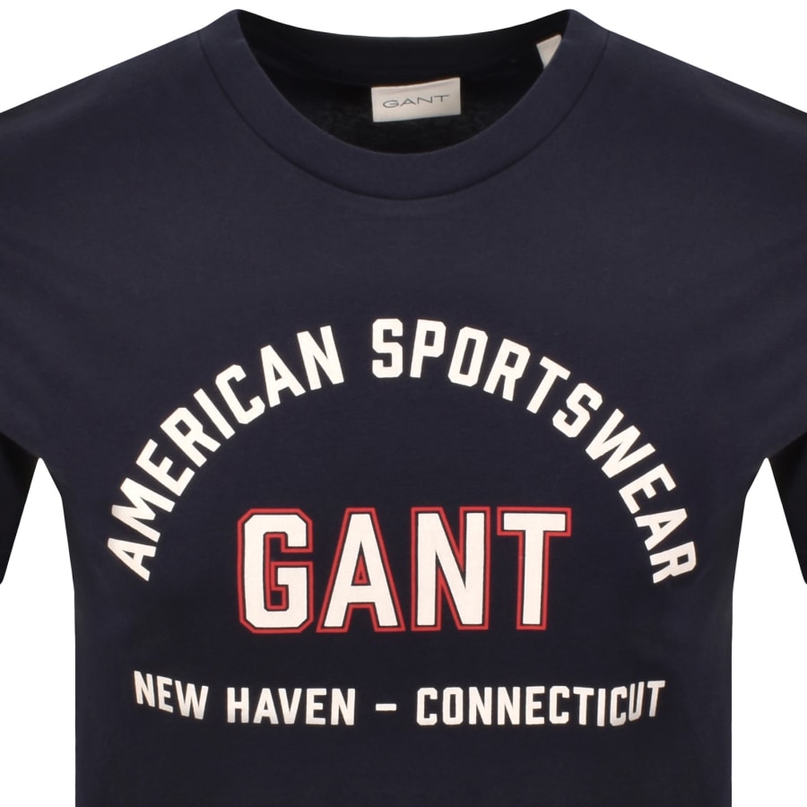 Image number 2 for Gant Original Graphic T Shirt Blue