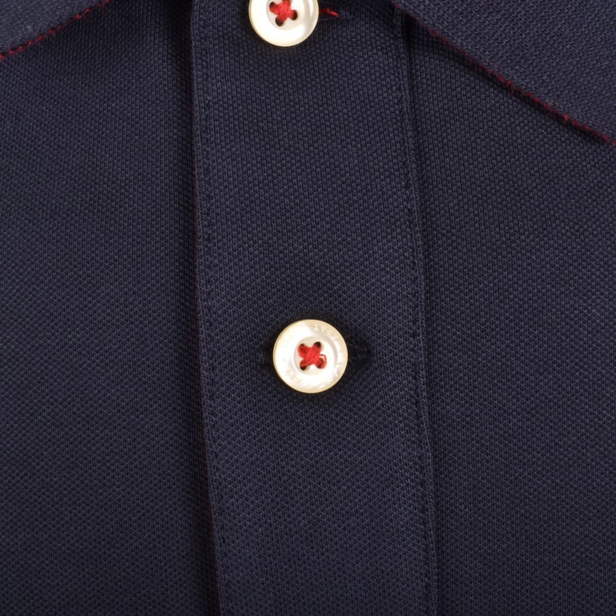 Image number 4 for Gant Collar Contrast Rugger Polo T Shirt Navy