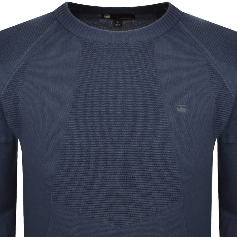 Image number 2 for G-Star 3D Biker Knit Jumper India Ink