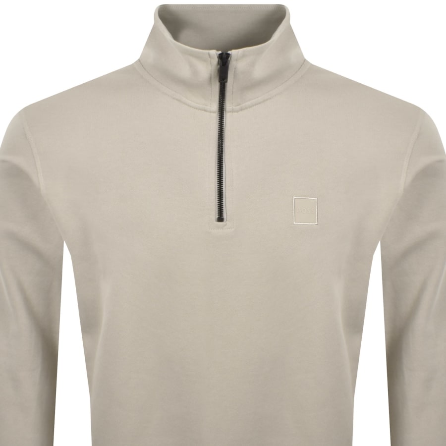 Image number 2 for BOSS Zetrust Half Zip Sweatshirt Grey