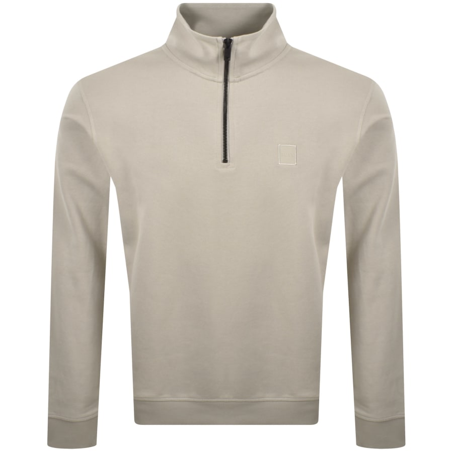 Image number 1 for BOSS Zetrust Half Zip Sweatshirt Grey