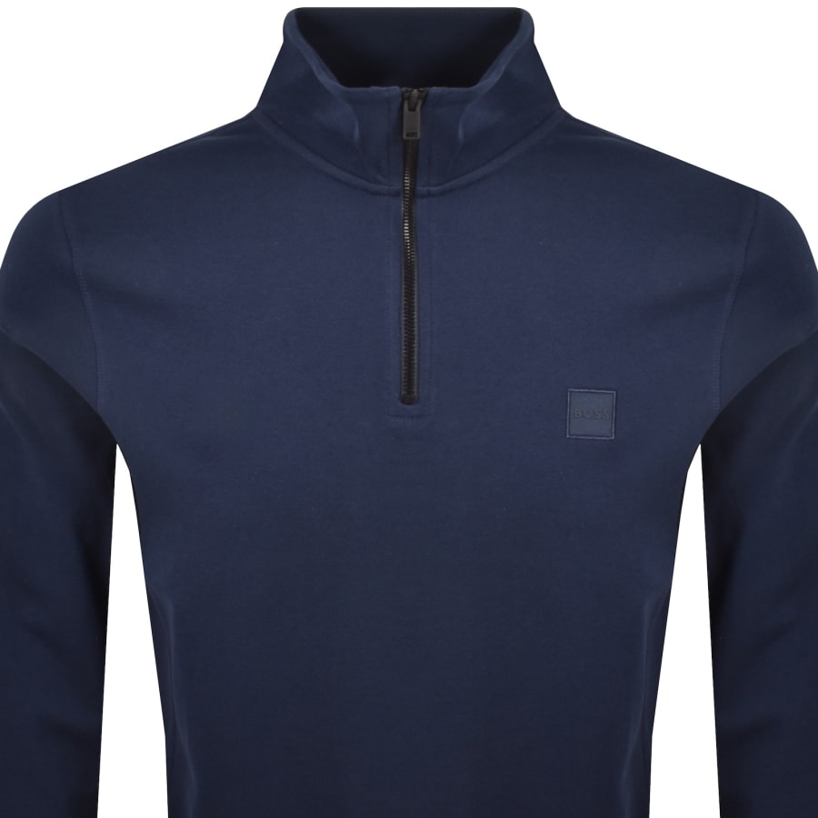 Image number 2 for BOSS Zetrust Half Zip Sweatshirt Blue